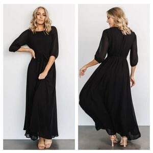 Baltic Born Rebecca Maxi Dress Half Sleeve Lined New Without Tags